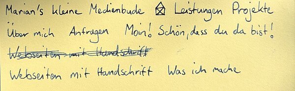 Die Reinschrift auf der Karteikarte